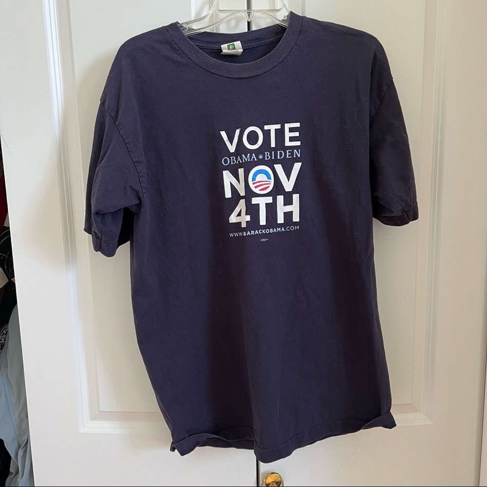 OBAMA TSHIRT Biden 2008 Presidential Campaign T L organic cotton made USA UNISEX